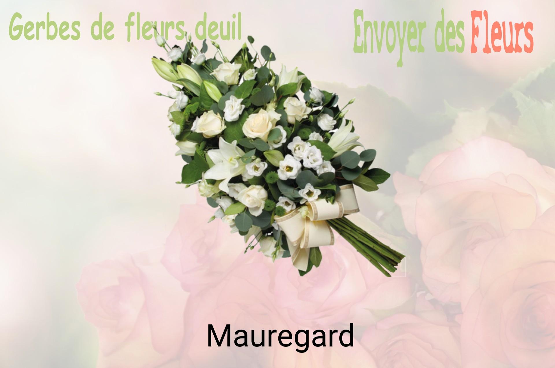 Gerbe de fleurs de deuil livrée à Mauregard